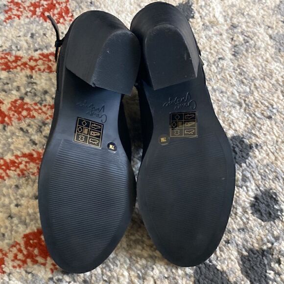 Crown Vintage Heeled Bootie Short Boots Black size 7 - Picture 5 of 10